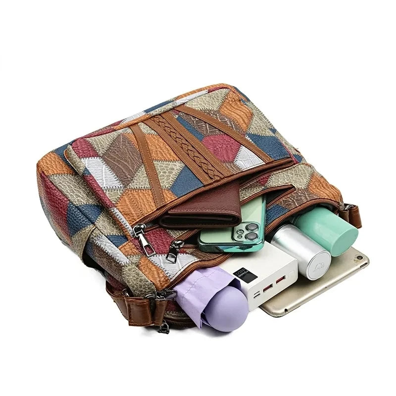 Hazel™ | Kleurrijke Patchwork Schoudertas