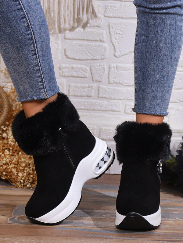 Noor™ | Comfortabele Platform Boots met Imitatiebont