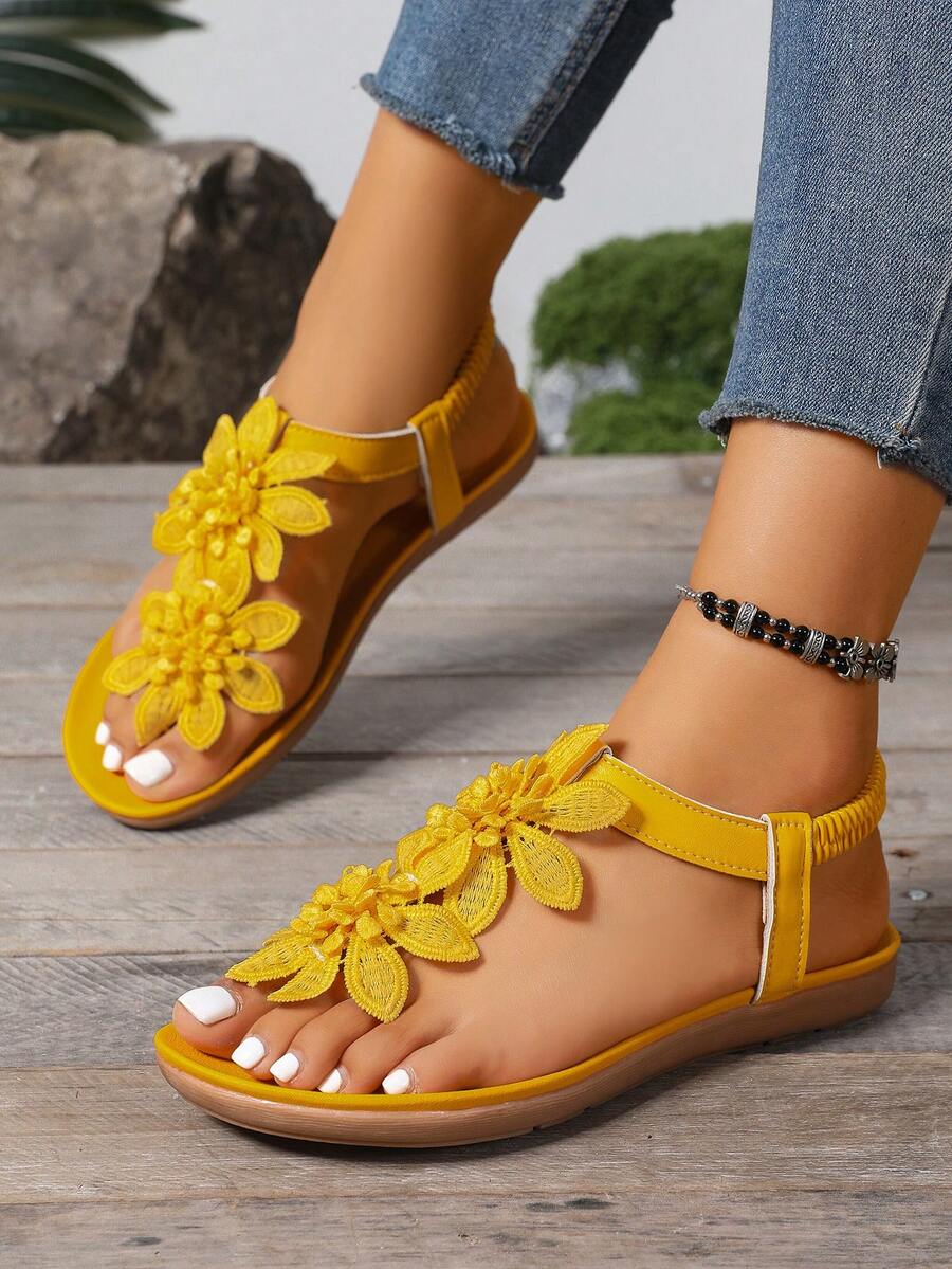 Floréa™ | Gebloemde Comfortabele Sandalen met Ondersteunend Voetbed
