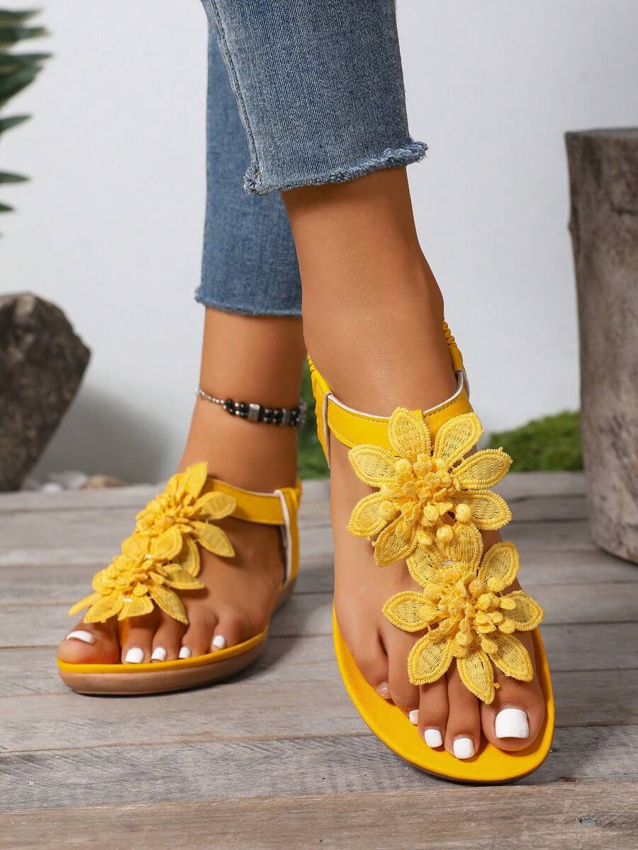 Floréa™ | Gebloemde Comfortabele Sandalen met Ondersteunend Voetbed