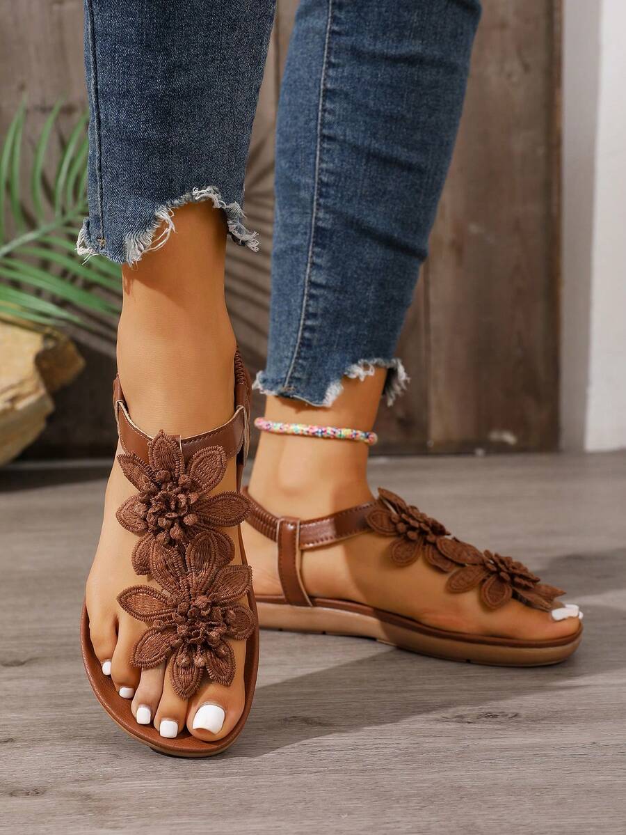 Floréa™ | Gebloemde Comfortabele Sandalen met Ondersteunend Voetbed