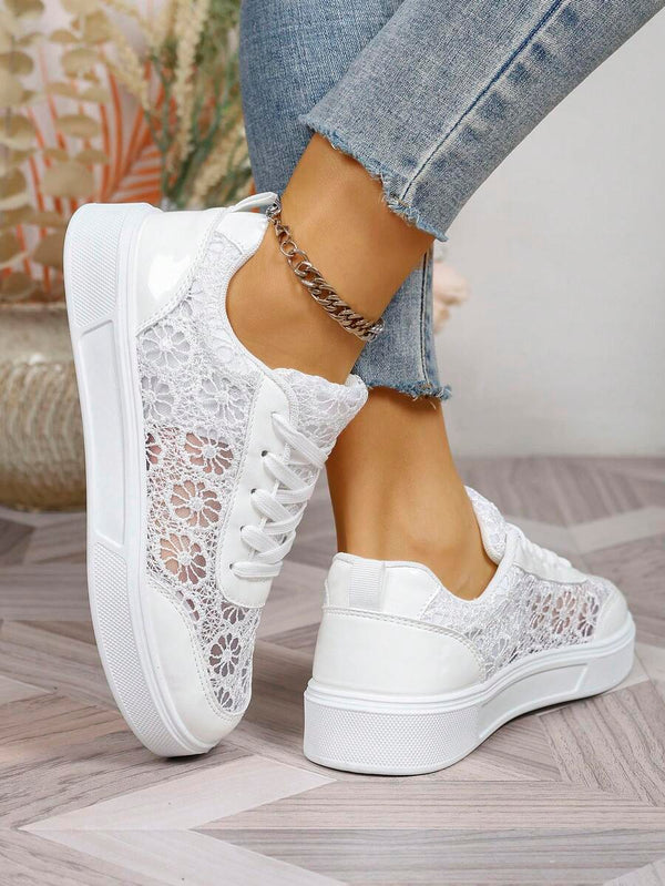 Audra | Stijlvolle Kanten Sneakers