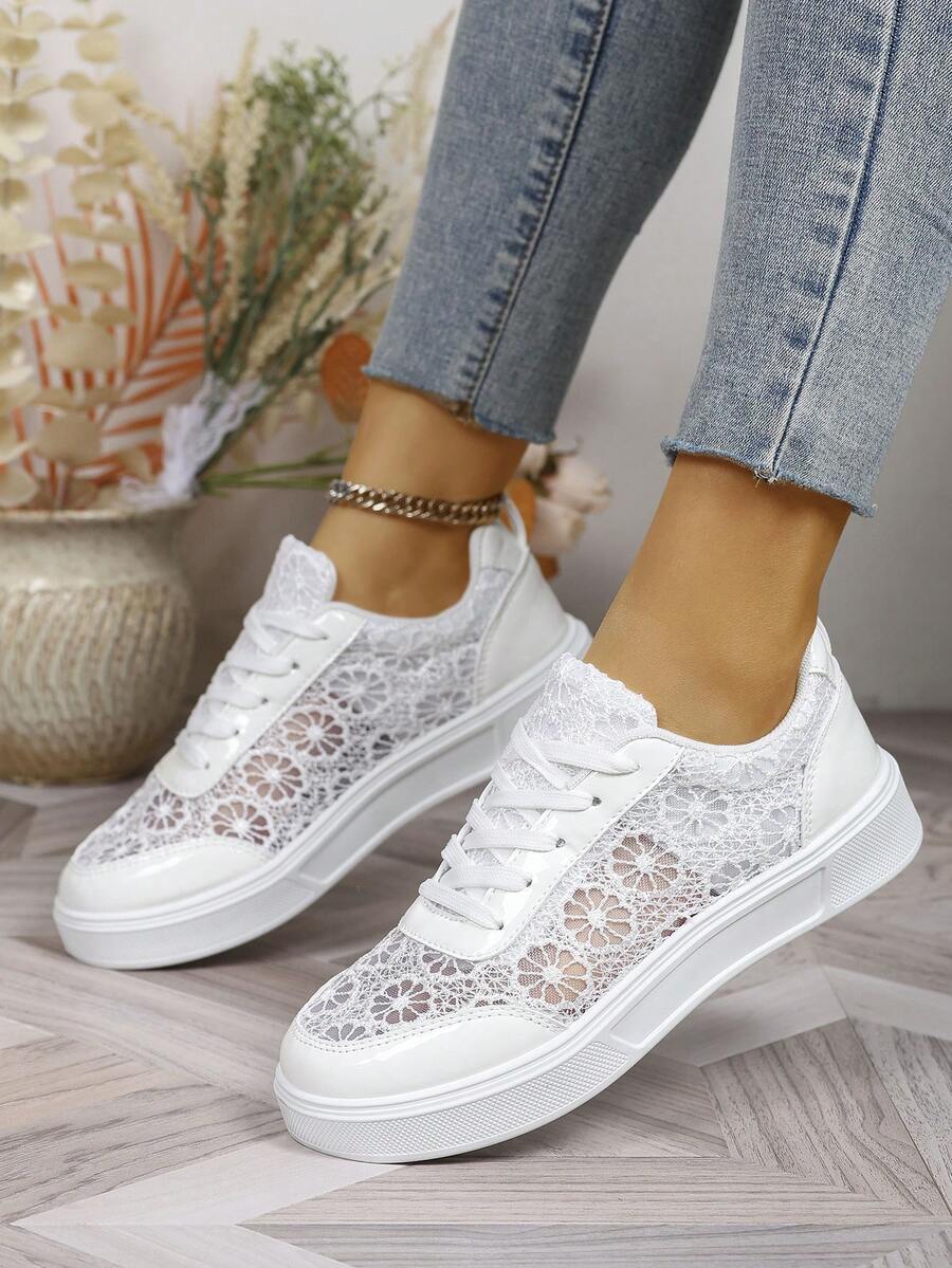 Audra | Stijlvolle Kanten Sneakers