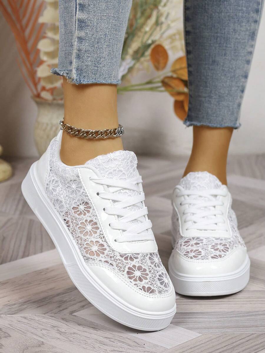 Audra | Stijlvolle Kanten Sneakers