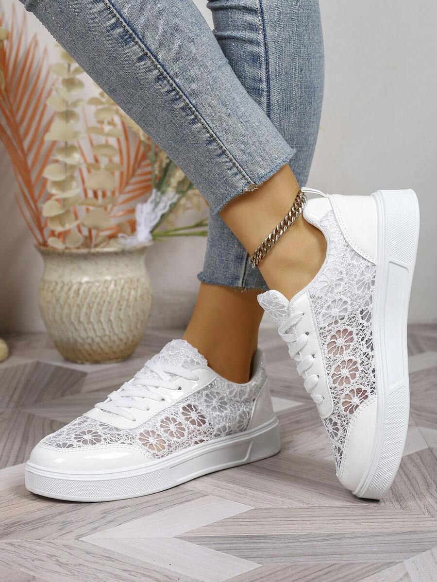 Audra | Stijlvolle Kanten Sneakers