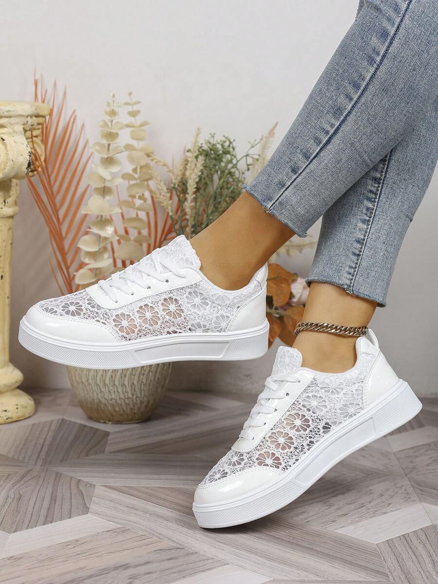 Audra | Stijlvolle Kanten Sneakers
