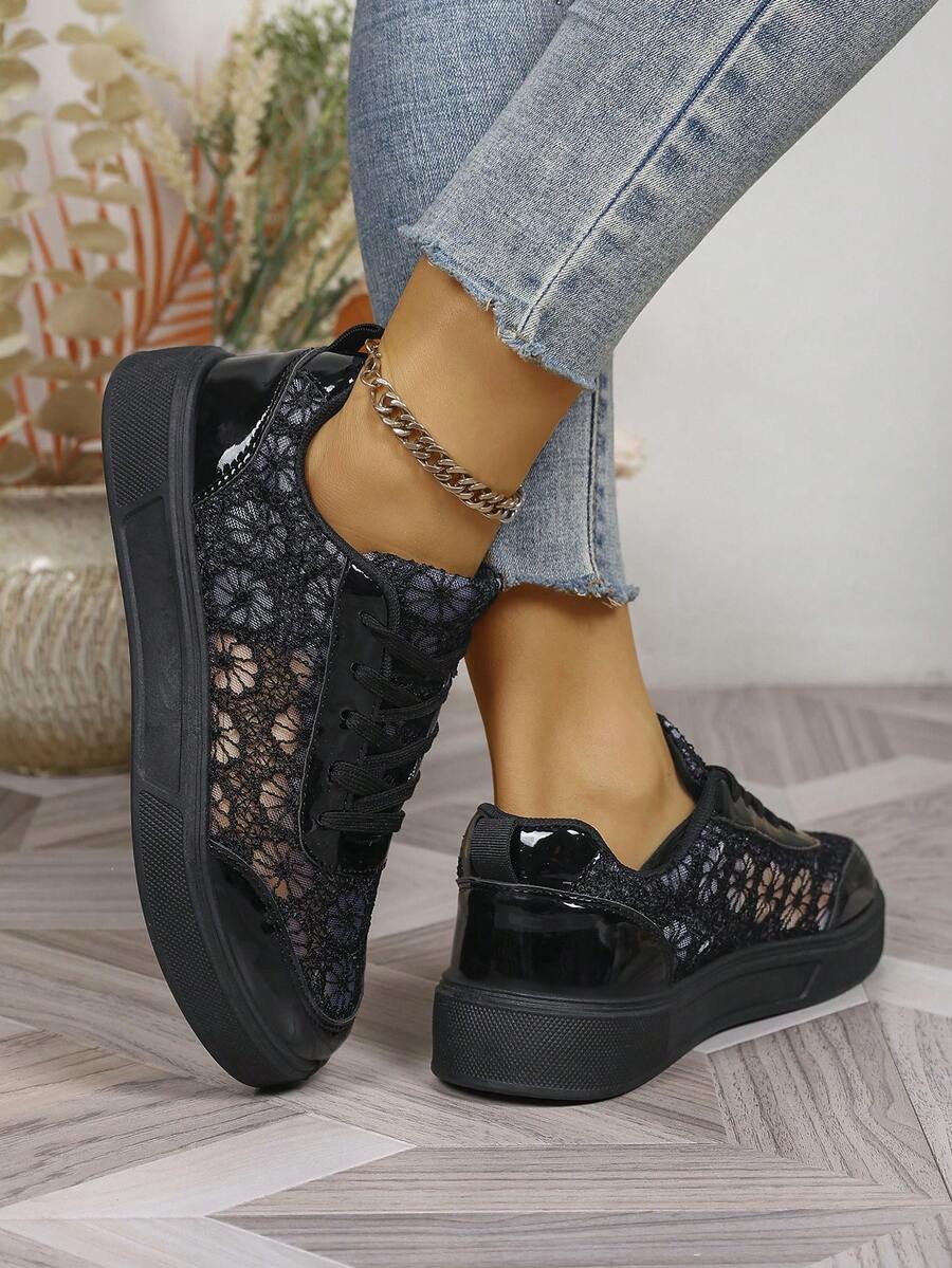 Audra | Stijlvolle Kanten Sneakers