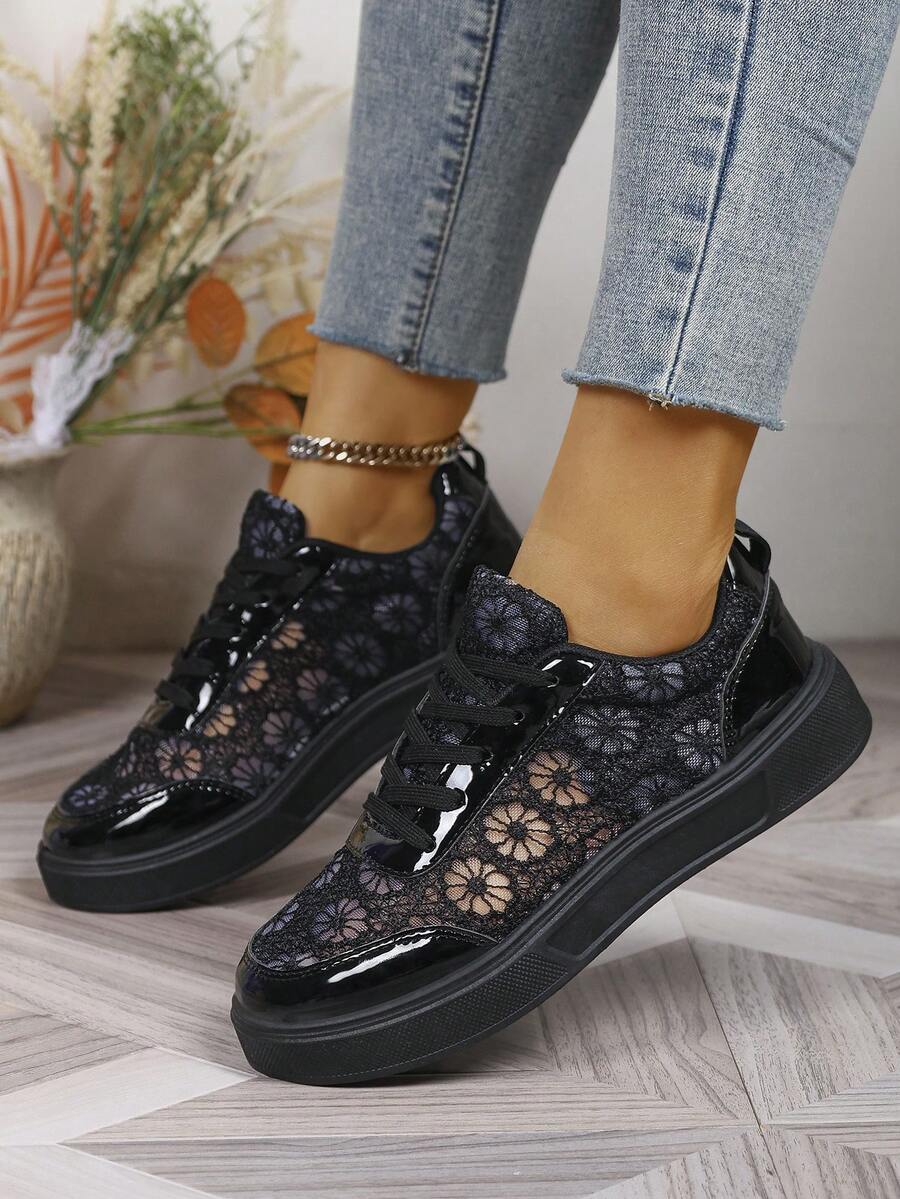 Audra | Stijlvolle Kanten Sneakers