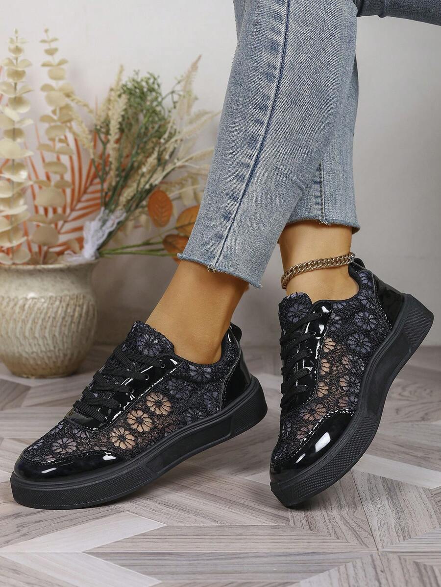 Audra | Stijlvolle Kanten Sneakers