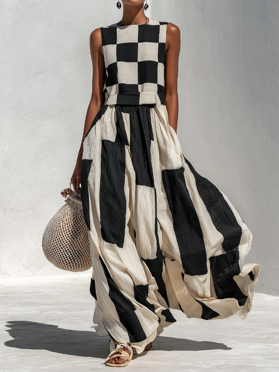 Els | Elegante Buikbedekkende Mouwloze Maxi Jurk