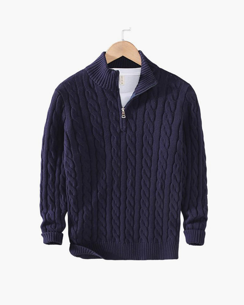 Eamon | Klassieke gebreide half-zip trui