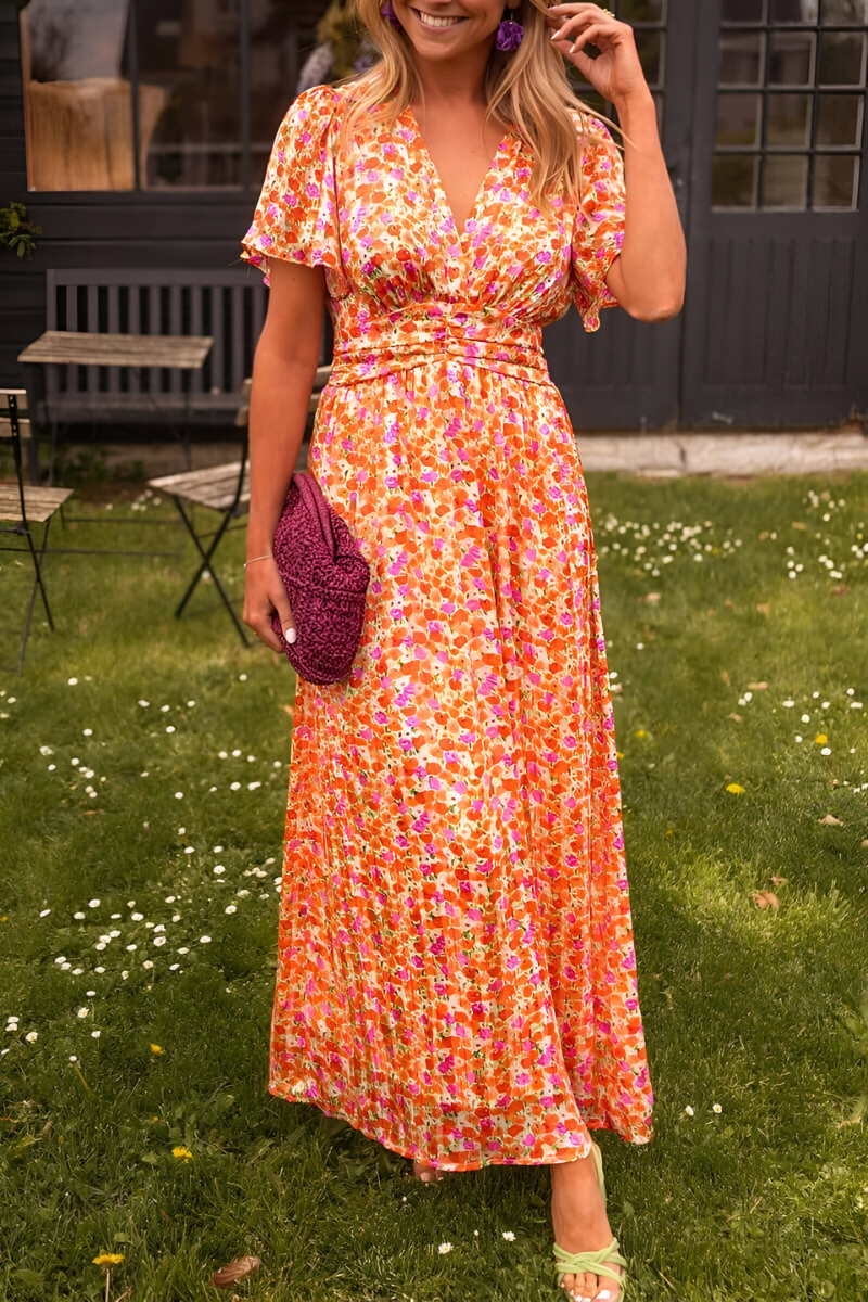 Ava™ | V-hals Maxi-jurk