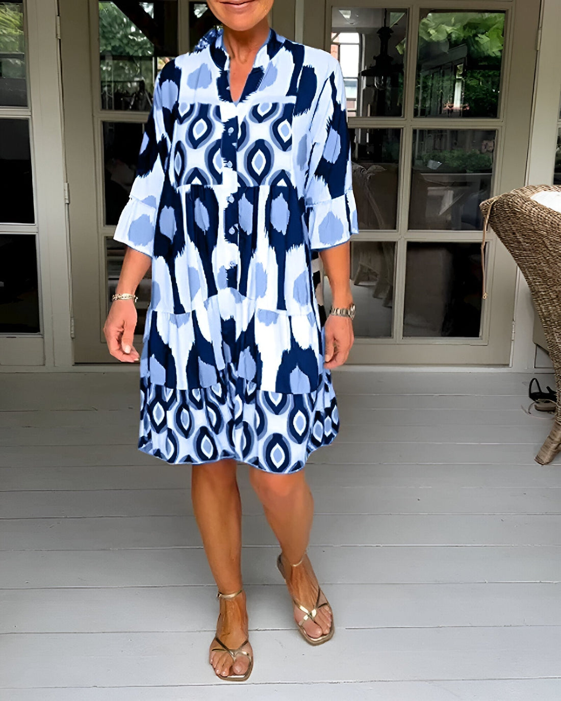 Dana™ | Moderne Knoop Midi Jurk