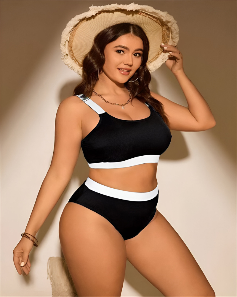 Lely™ | Plus Size Stretchy Tummy Control Bikini