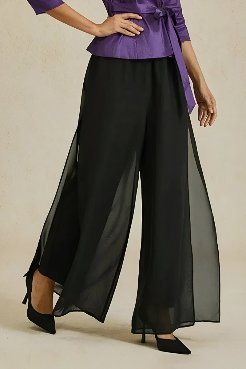 Keva | Elegante Soepelvallende Wijde Broek