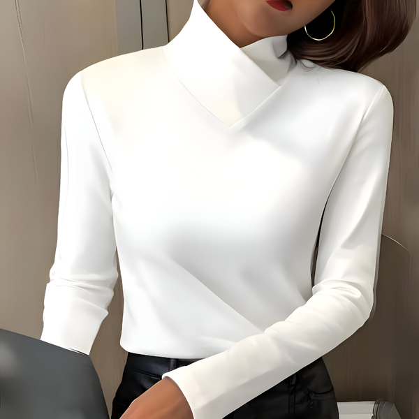 Mira™ | Elegante Minimal Lange Mouw Top