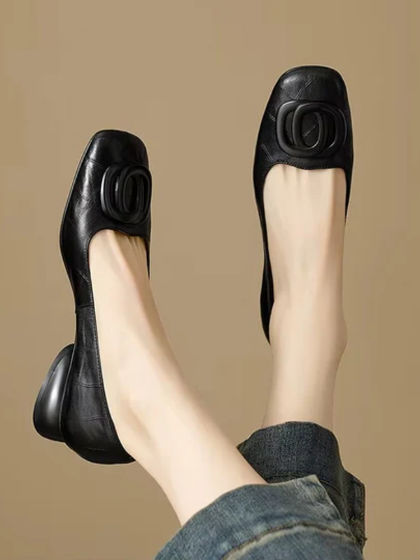 Norelle™ | Comfortabele Orthopedische Ballerina's met Vierkante Neus