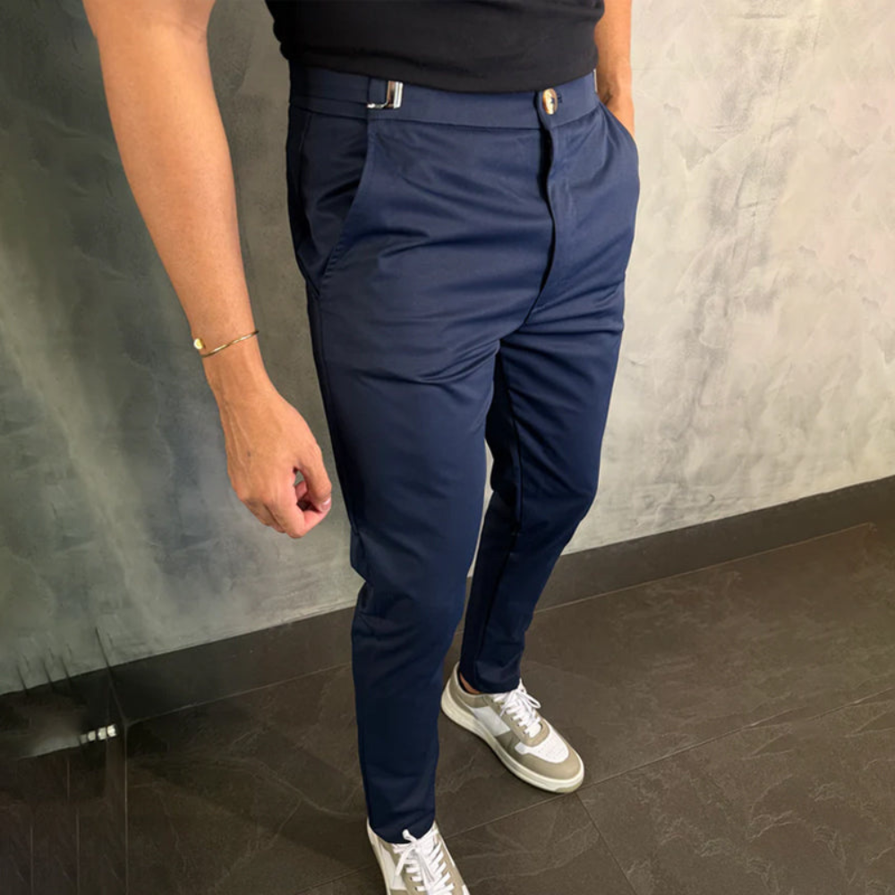 Milo | Stijlvolle aansluitende casual broek