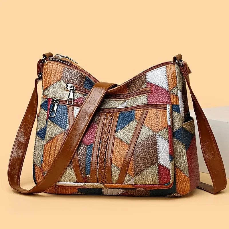 Hazel™ | Kleurrijke Patchwork Schoudertas