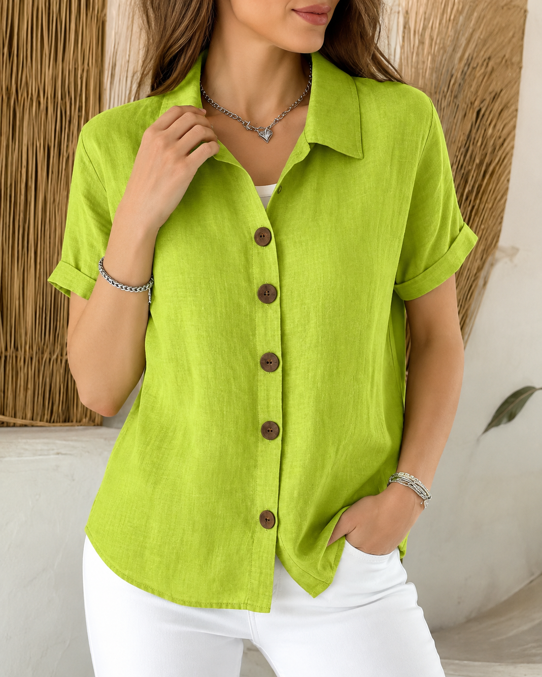 Noëlle™ | Relaxte Blouse Met Knopen
