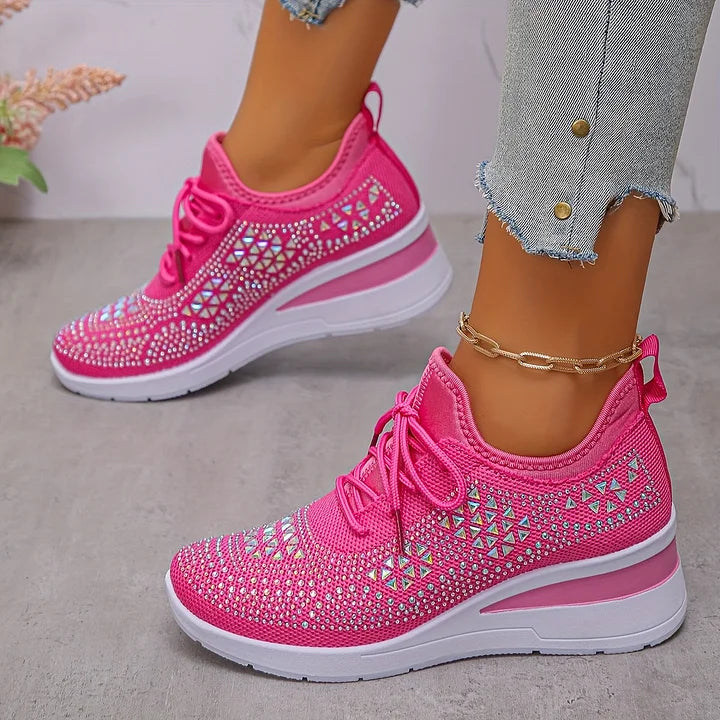 Judith™ | Orthopedische Sleehak Sneakers met Strass