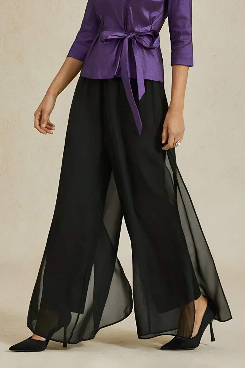 Keva | Elegante Soepelvallende Wijde Broek