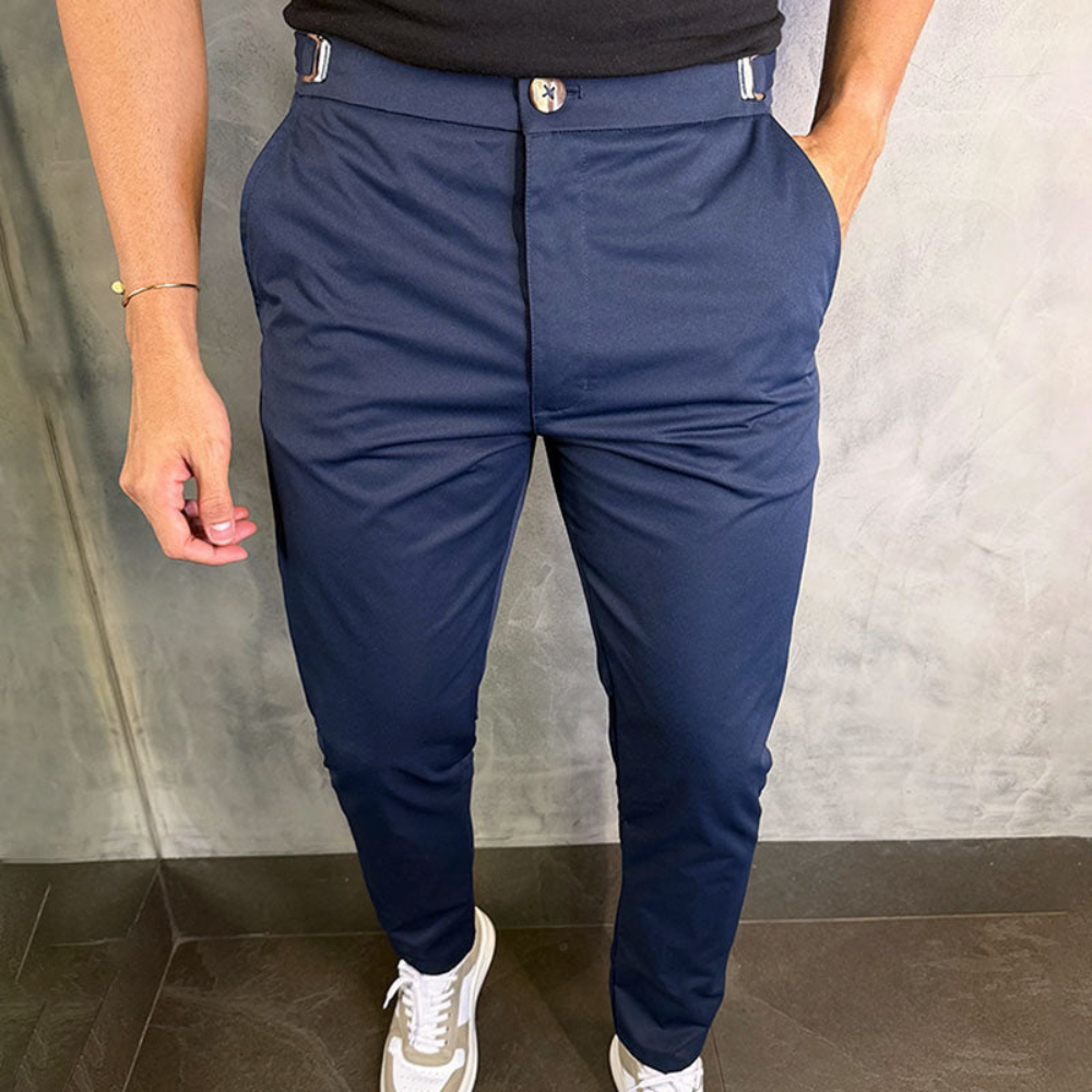 Milo | Stijlvolle aansluitende casual broek