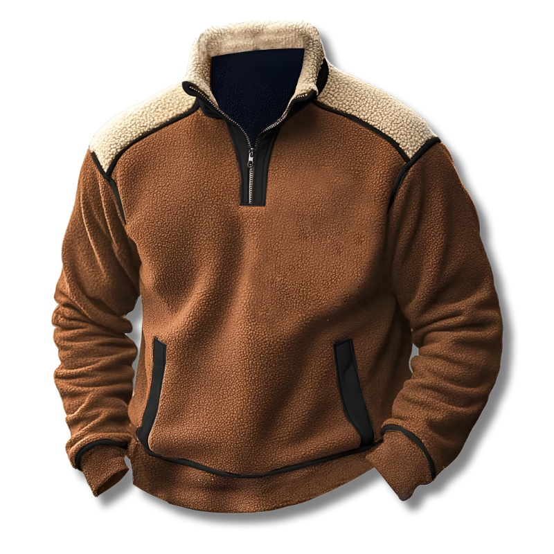Vincent™ | Winterwarme fleece pullover met halve rits