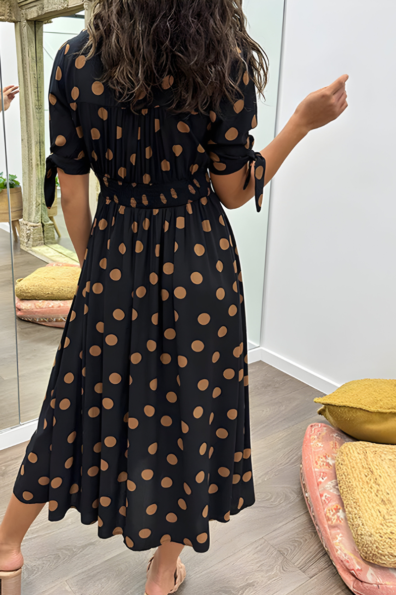 Noria™ | Elegante stippenjurk