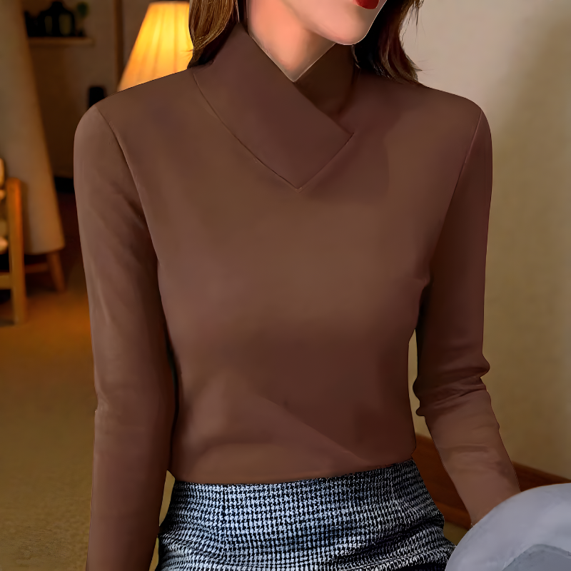 Mira | Elegante Minimal Lange Mouw Top