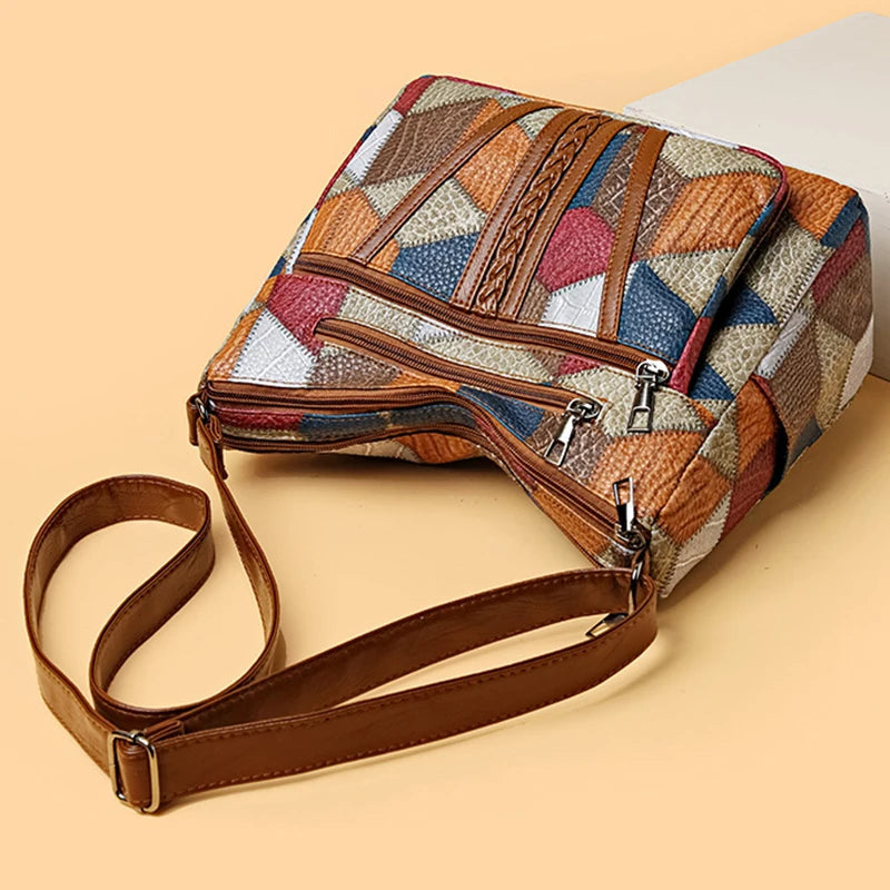 Hazel™ | Kleurrijke Patchwork Schoudertas