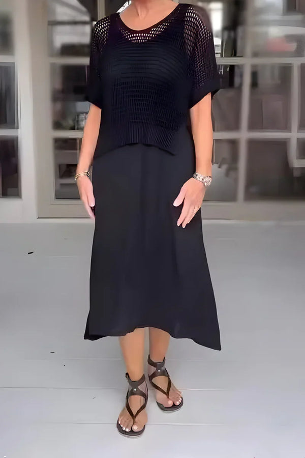 Lieke™ | Zomerse Jurk Met Gebreide Top