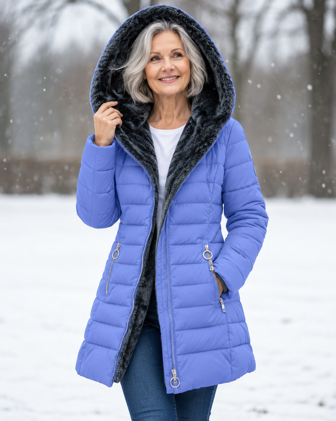 Marga | Warme Gewatteerde Winterjas Met Capuchon