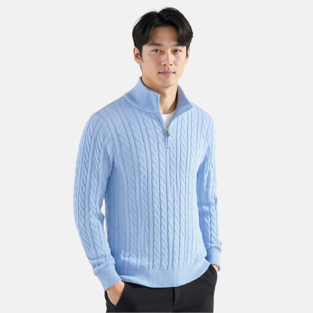 Eamon | Klassieke gebreide half-zip trui