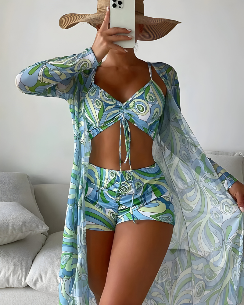 Noëlle™ | Stijlvolle Drie-Delige Bikini Set