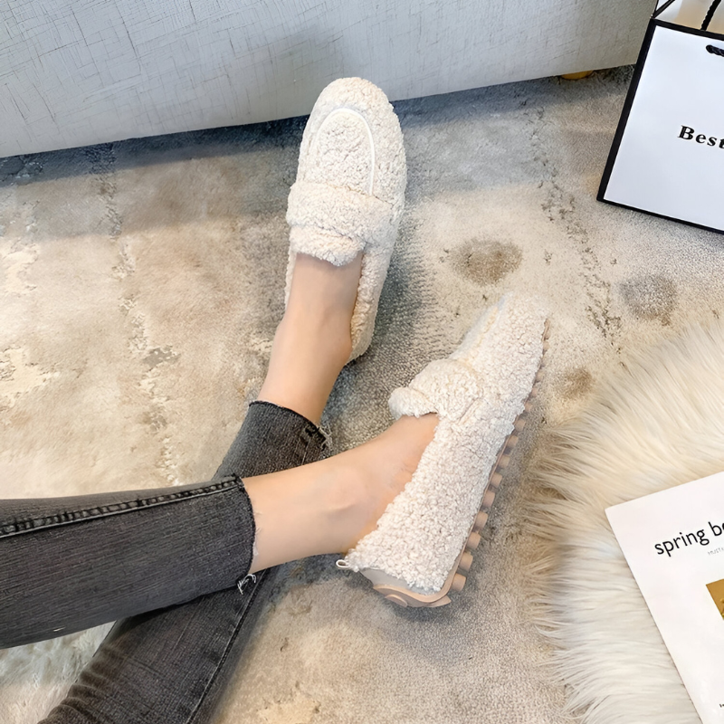 Nina™ | Warme comfortabele schapenwollen loafers