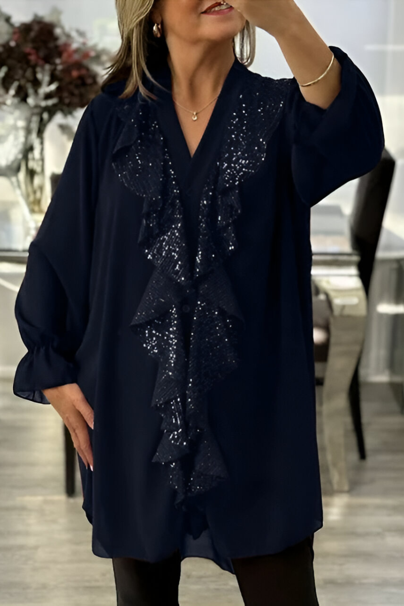 Livia™ | Elegante Chiffon Blouse met Ruffles