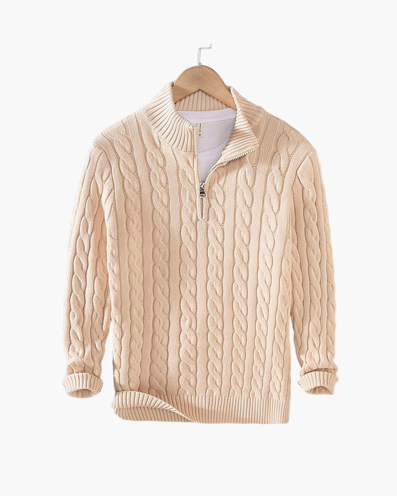 Eamon | Klassieke gebreide half-zip trui