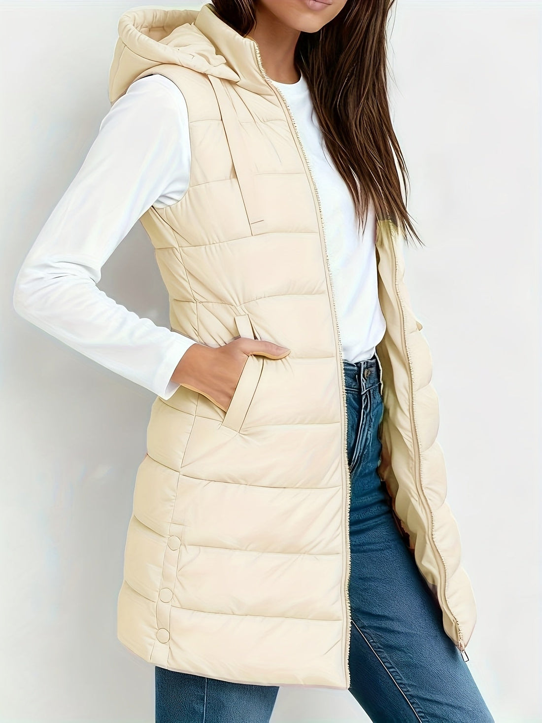 Tira™ | Elegante Gewatteerde Lange Bodywarmer