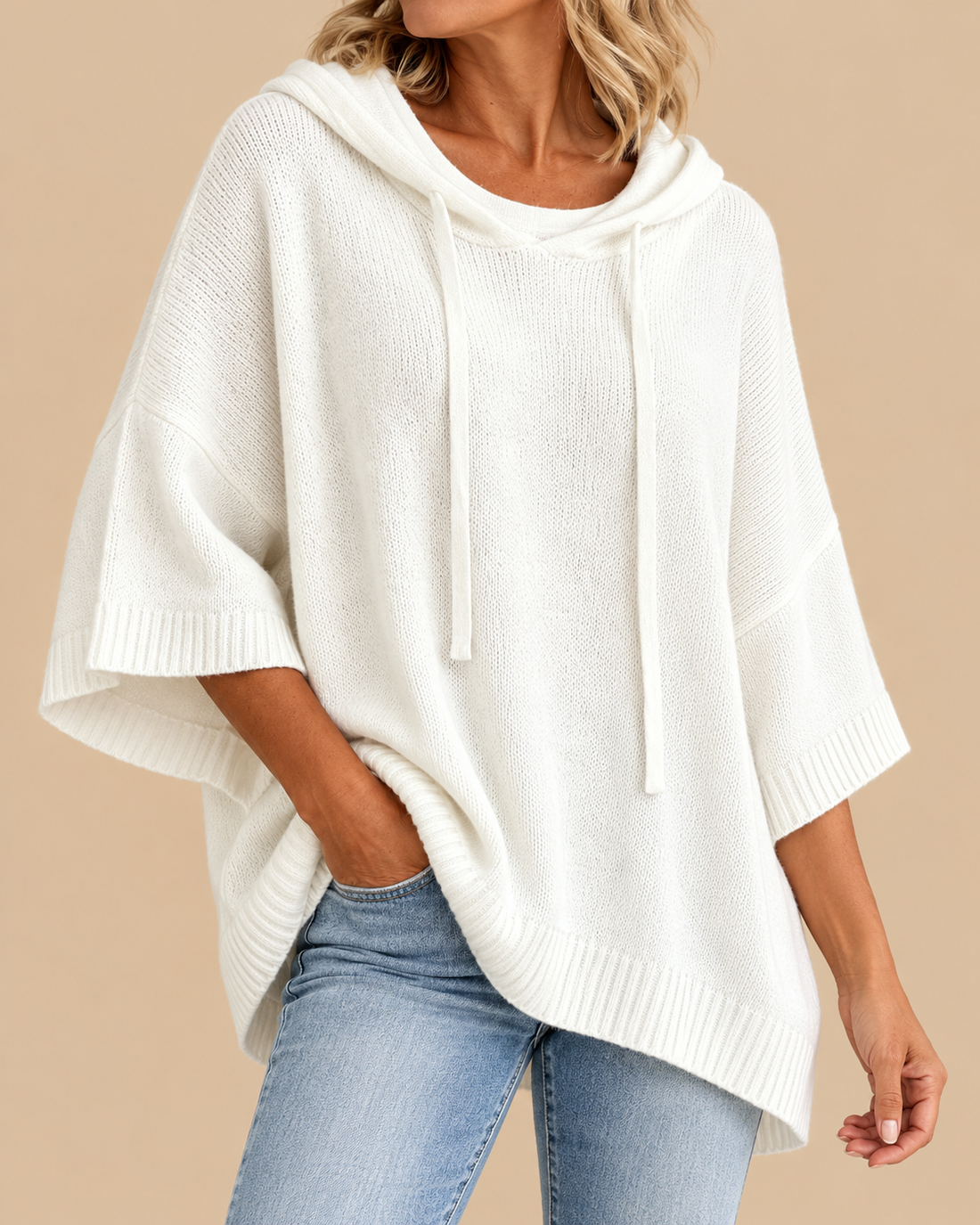 Elin | Zachte Hooded Poncho