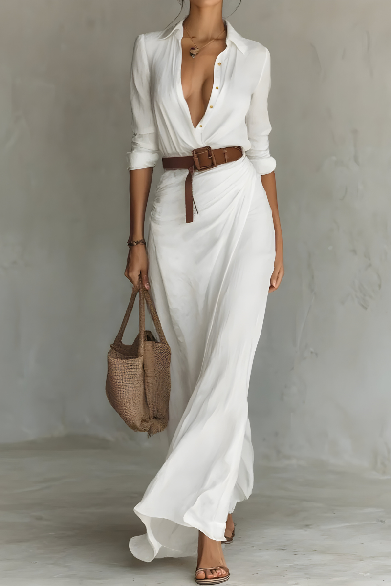 Julie™ | Wikkeljurk met tailleceintuur
