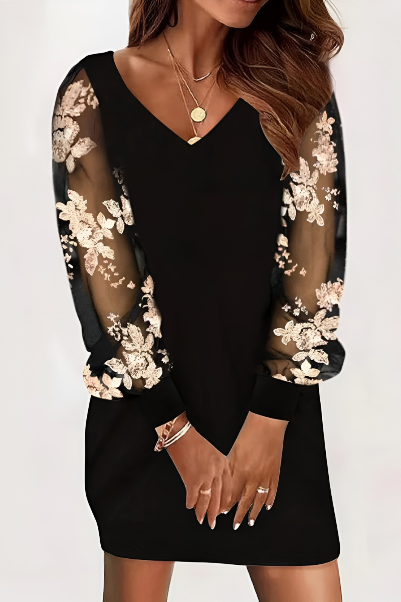 Mila™ | Elegante Jurk met Kantmouwen