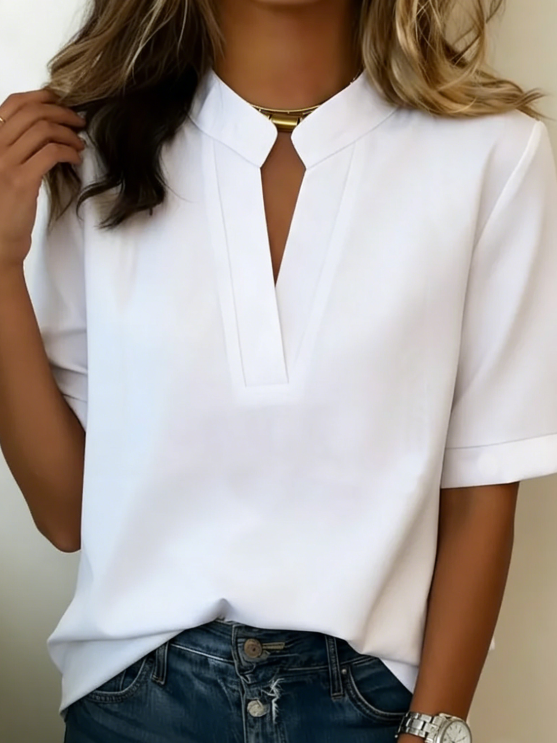 Elinor™ | Elegante V Hals Blouse