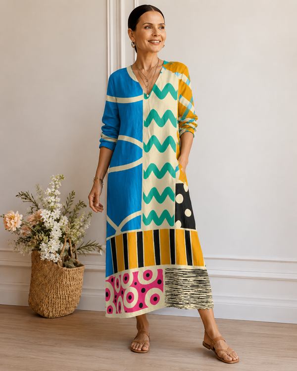 Eloise | Relaxte Soepelvallende Midi Jurk
