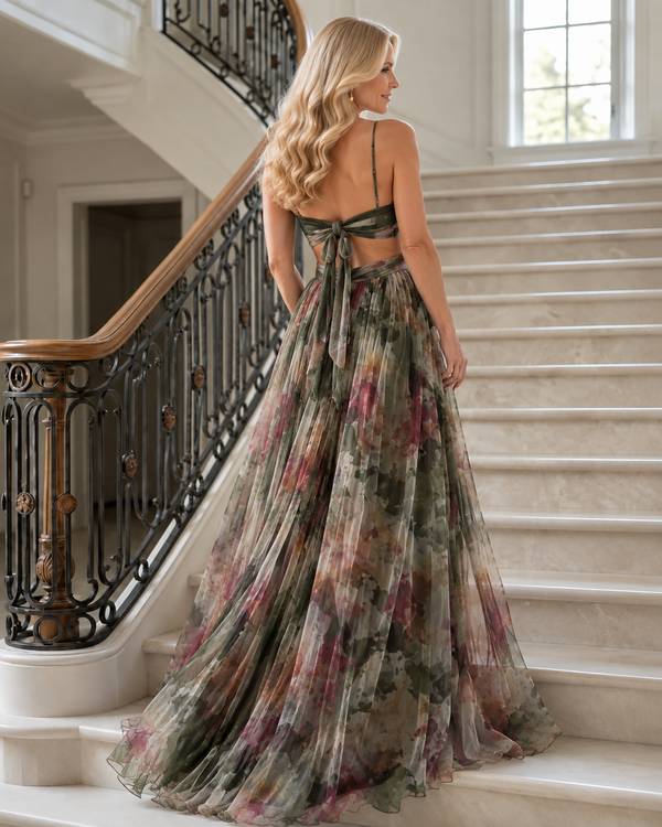 Vivienne™ | Maxi Jurk met Buikcamouflerende Print