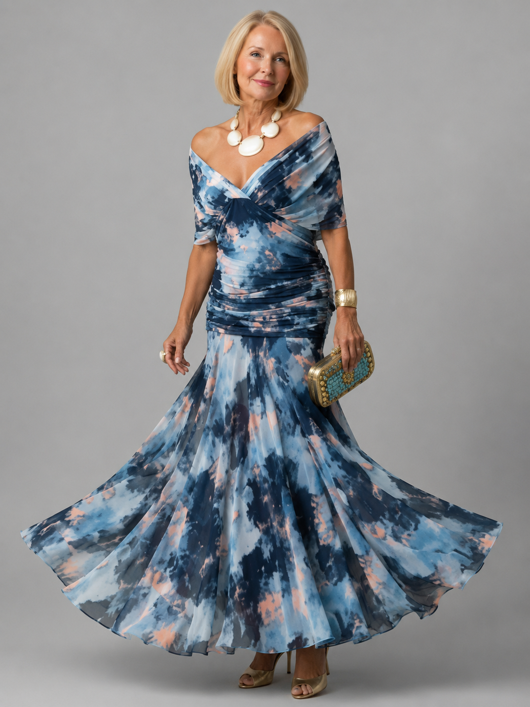 Evelina | Elegante Buikcamouflerende Maxi Jurk