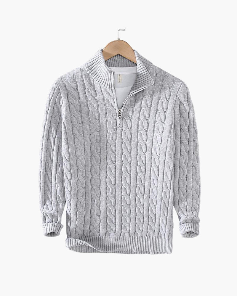 Eamon | Klassieke gebreide half-zip trui