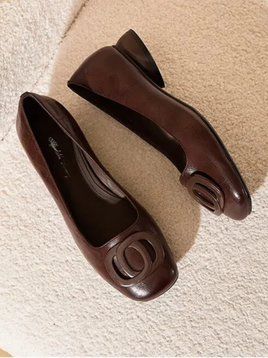 Norelle | Comfortabele Orthopedische Ballerina's met Vierkante Neus