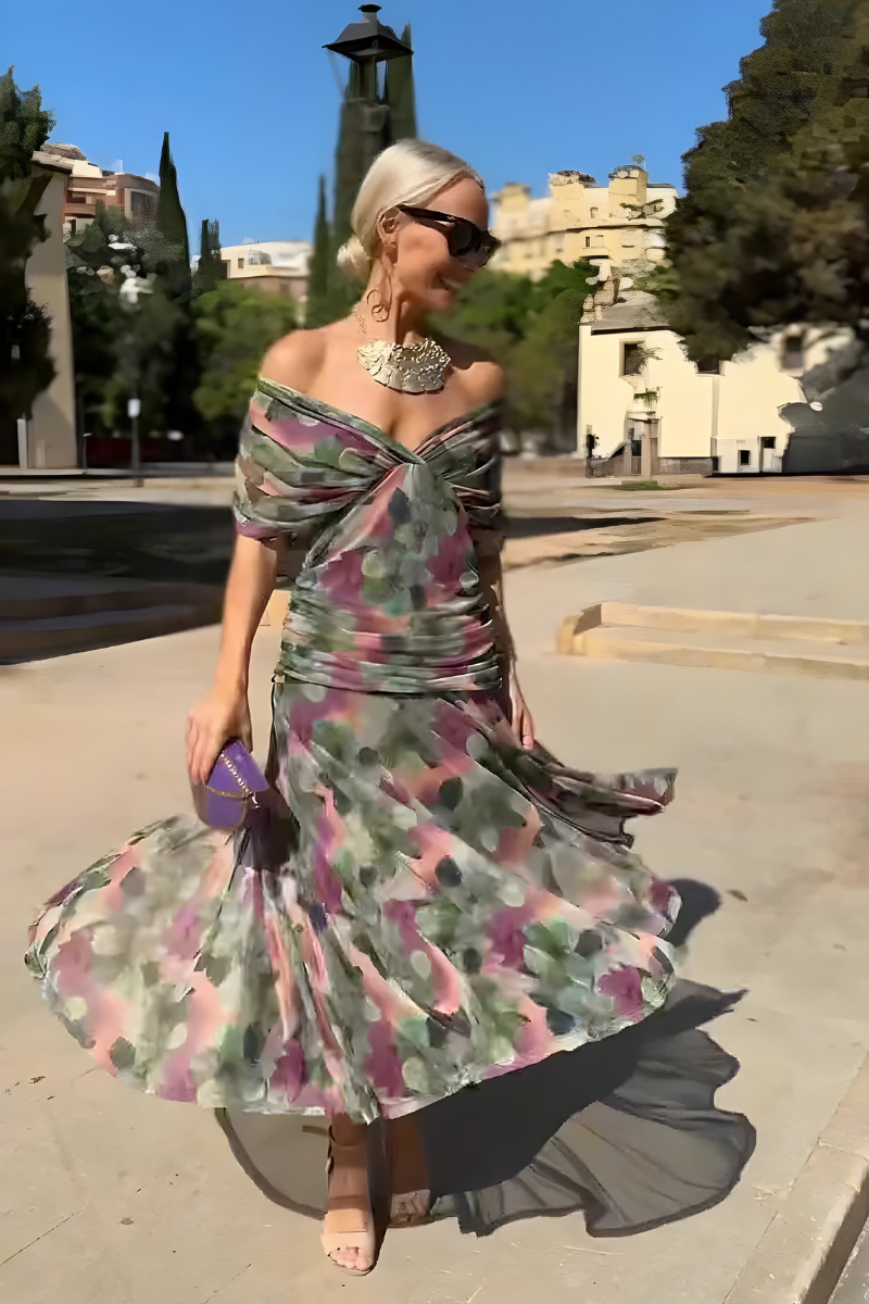Yalena™ | Elegante bloemen maxi jurk