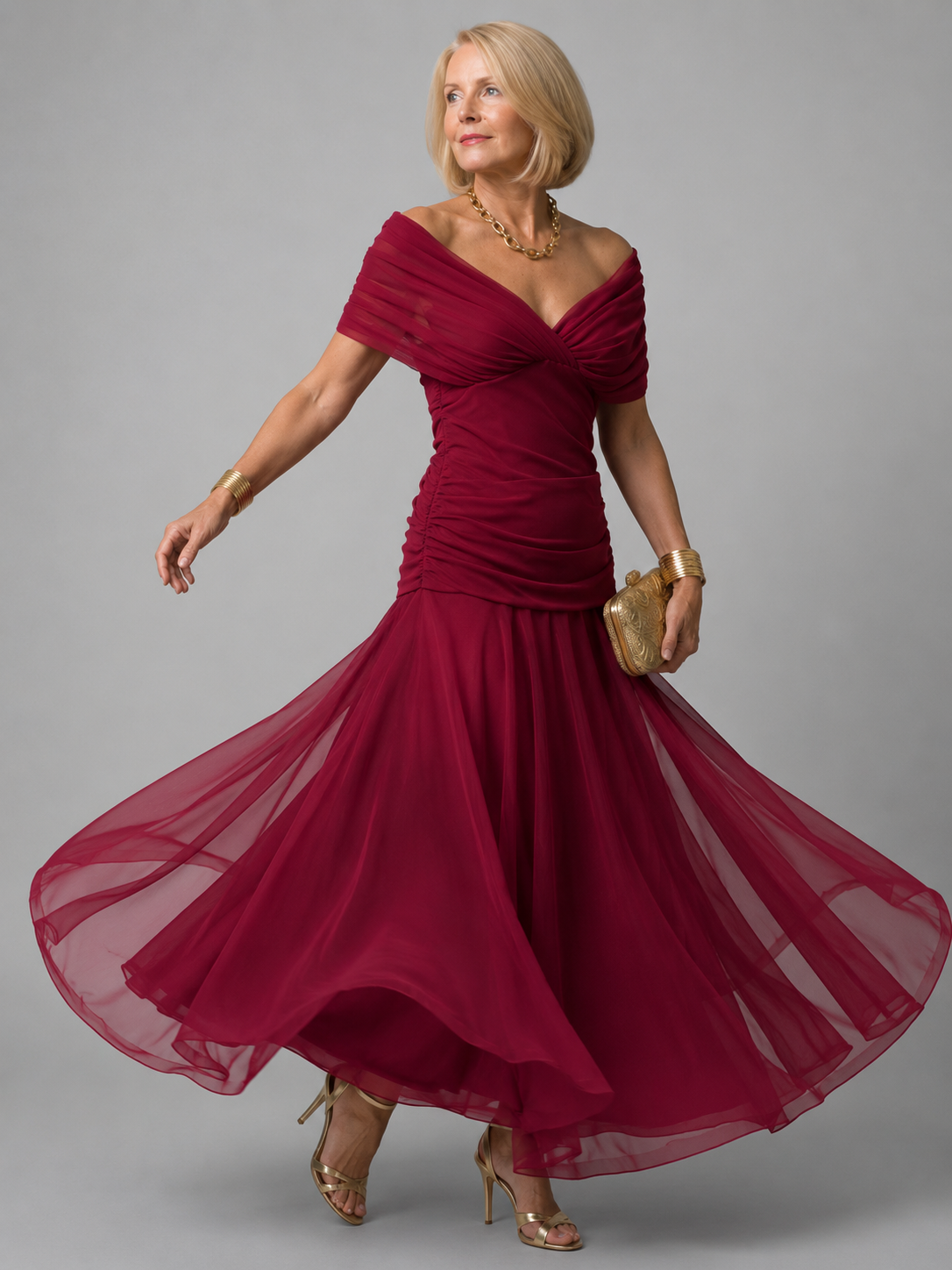Evelina | Elegante Buikcamouflerende Maxi Jurk